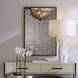 Fractu 35.25 X 24 inch Antiqued Mirror and Brass Mirror