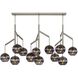 Sean Lavin Sedona LED 24.5 inch Satin Nickel Chandelier Ceiling Light in Transparent Smoke Glass, LED 90 CRI 2700K