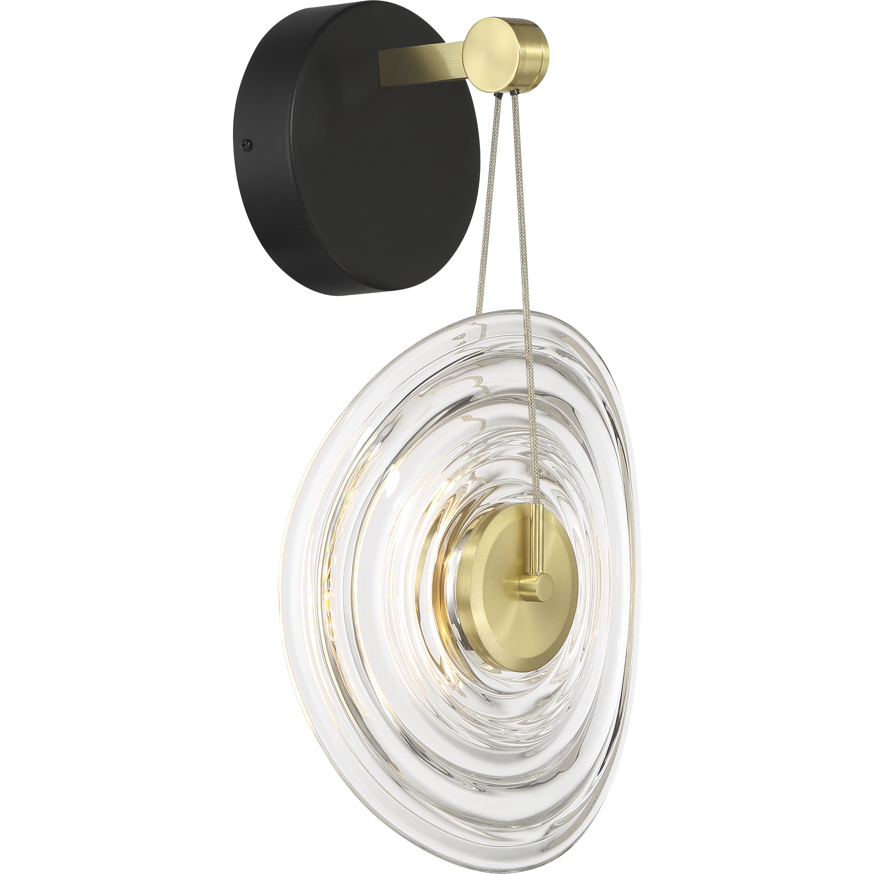 Topknot LED 11 inch Coal and Brushed Gold Wall Sconce Wall Light