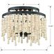Poppy 3 Light 15 inch Forged Bronze Semi Flush Ceiling Light