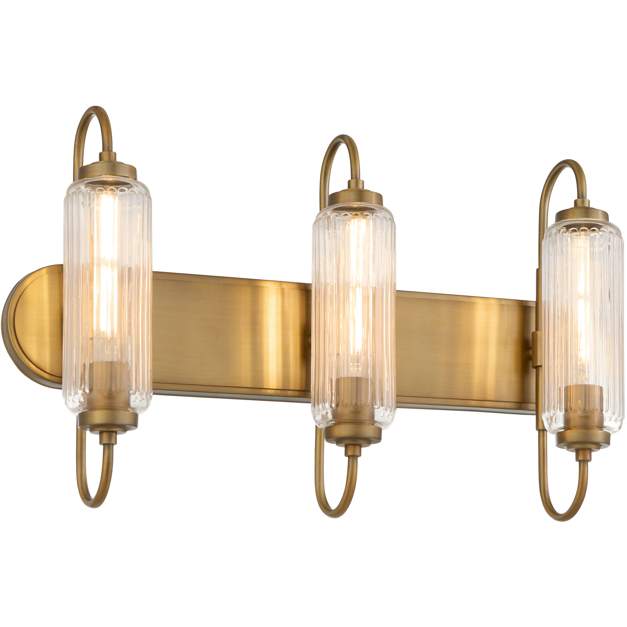 Whitmire 3 Light 24 inch Brushed Brass Vanity Light Wall Light