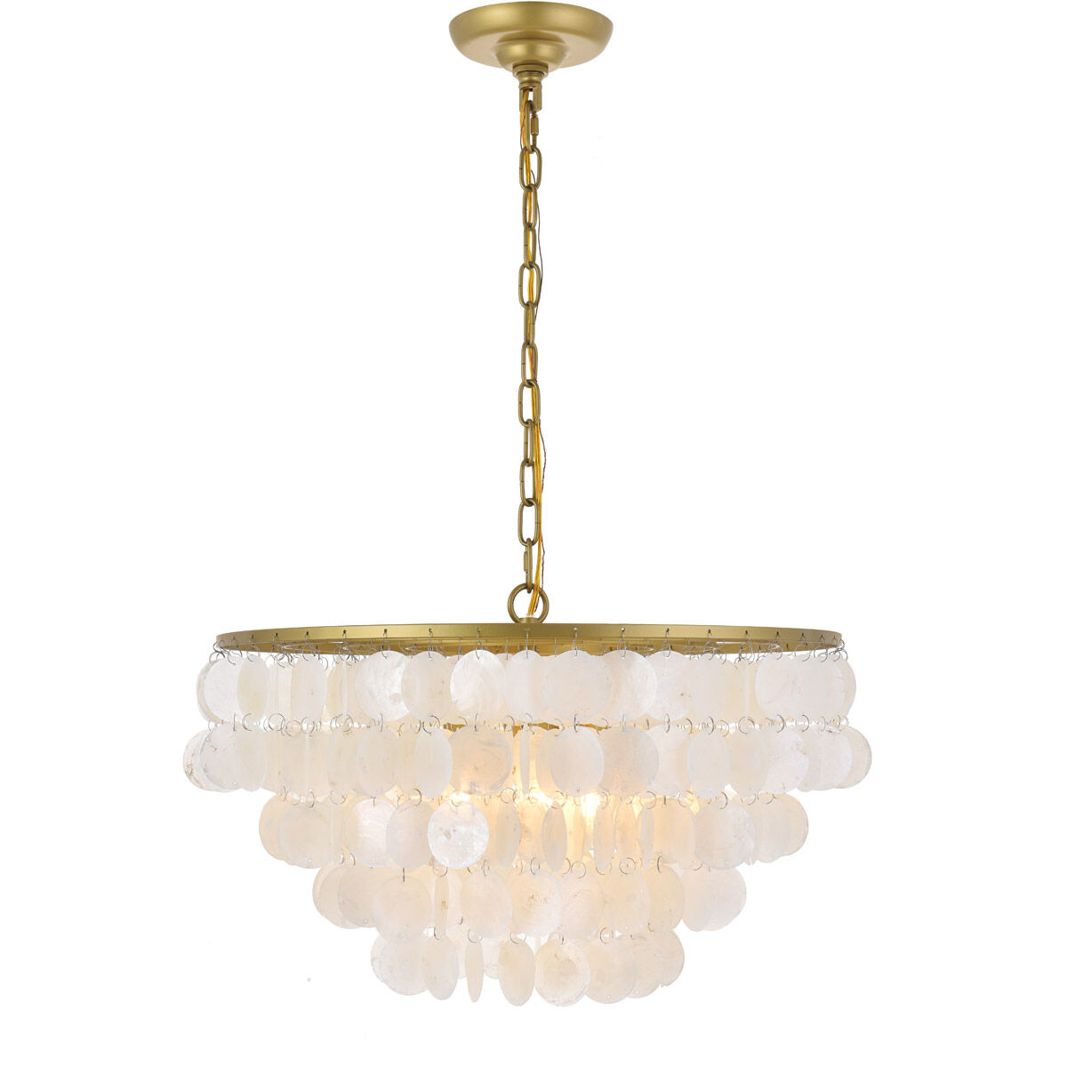 Selene 4 Light 20 inch Brass Pendant Ceiling Light