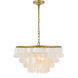 Selene 4 Light 20 inch Brass Pendant Ceiling Light
