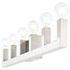 Solna 6 Light 44 inch Brushed Nickel Vanity Sconce Wall Light