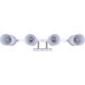 Britton 4 Light 28 inch Brushed Nickel Vanity Fixture Wall Light