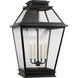 C&M by Chapman & Myers Falmouth 4 Light 25.38 inch Dark Weathered Zinc Outdoor Wall Lantern