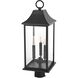 Shepard 3 Light 23.5 inch Black Outdoor Post Light