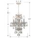 Welton 4 Light 11 inch Wet White Mini Chandelier Ceiling Light in Clear Swarovski Strass