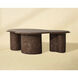 Isola 55 X 35 inch Marble Look / Mocha Outdoor Coffee Table