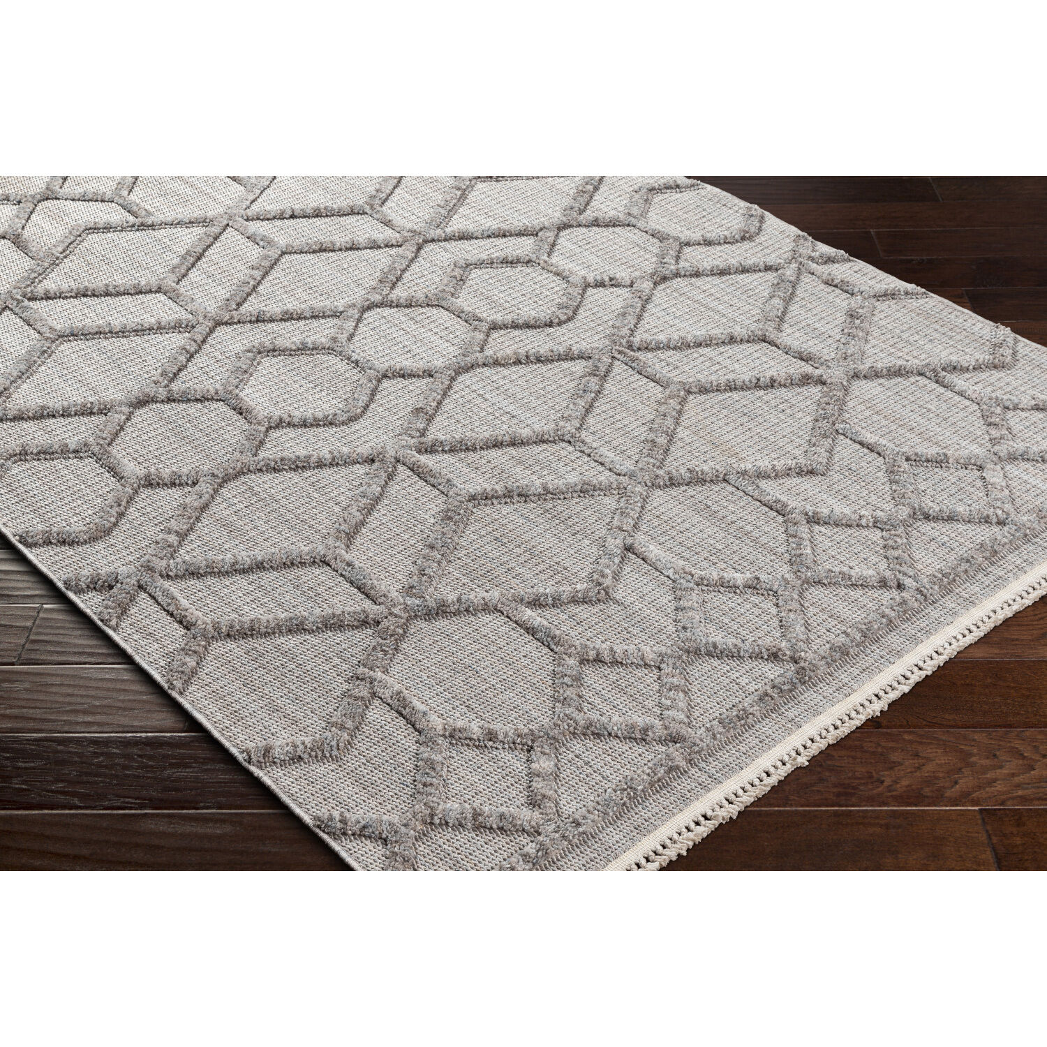 Zaragoza 108 X 79 inch Light Gray Rug, Rectangle