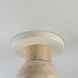 Pompeii 1 Light 4.75 inch Travertine and Oyster Flush Mount Ceiling Light