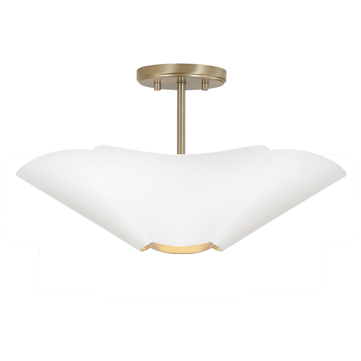 Maeve 4 Light 18.5 inch Matte Brass and White Pendant Ceiling Light