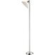 Swivel 71.5 inch 100 watt Steel Floor Lamp Portable Light in Brushed Steel