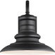Redding Station 1 Light 12.5 inch Textured Black Outdoor Wall Lantern, Medium