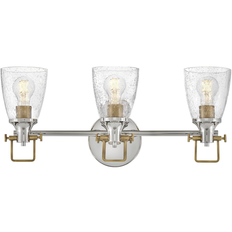 Easton 3 Light 24 inch Polished Nickel Bath Light Wall Light