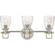 Easton 3 Light 24 inch Polished Nickel Bath Light Wall Light