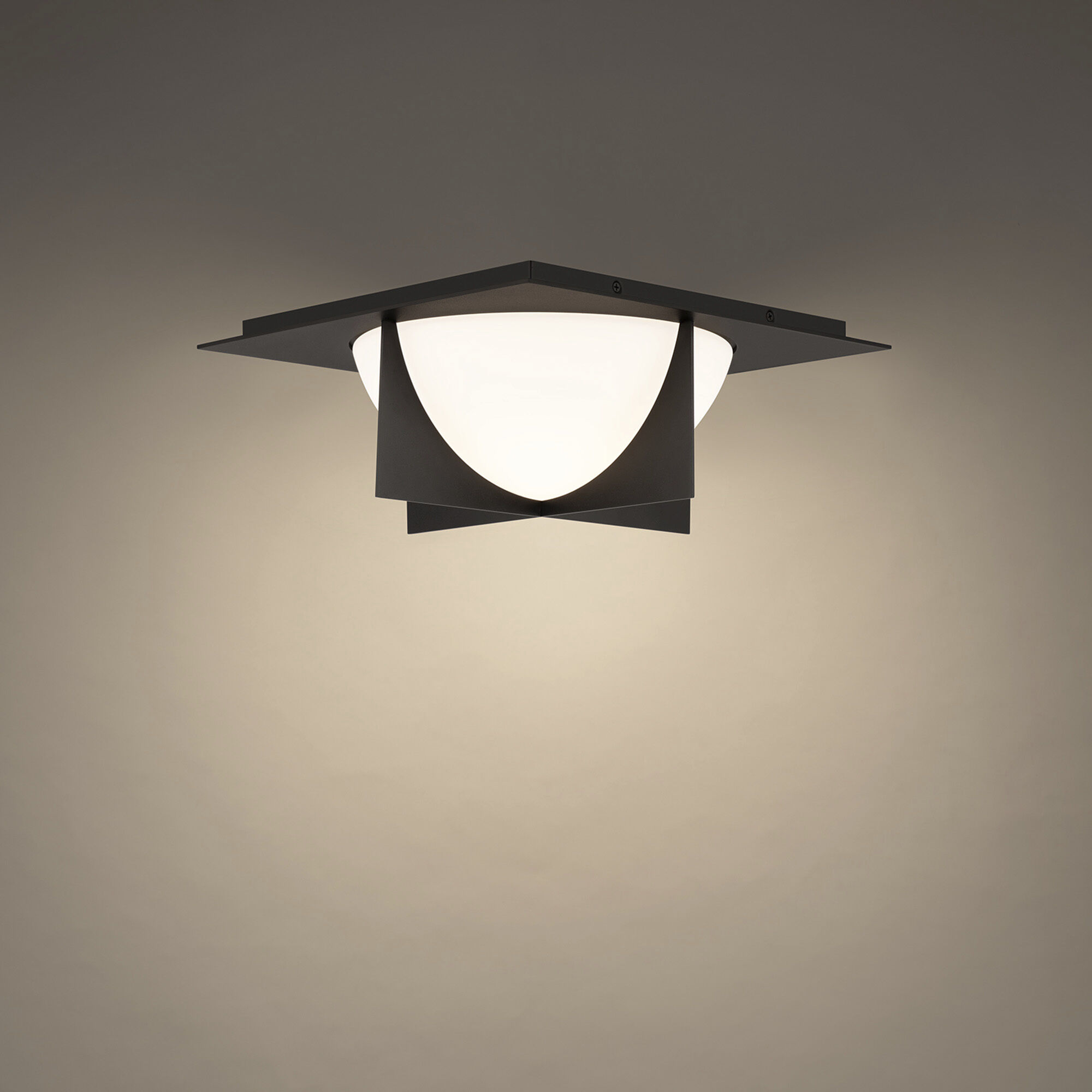 Echelon 1 Light 14 inch Black Flush Mount Ceiling Light