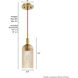 Beverly Glen 1 Light 4.5 inch Luxe Gold Pendant Ceiling Light, Mini