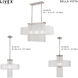 Bella Vista 1 Light 20 inch Brushed Nickel Pendant Chandelier Ceiling Light