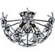 Esteracae 3 Light Jet Black Semi-Flush Mount Ceiling Light in Radiance