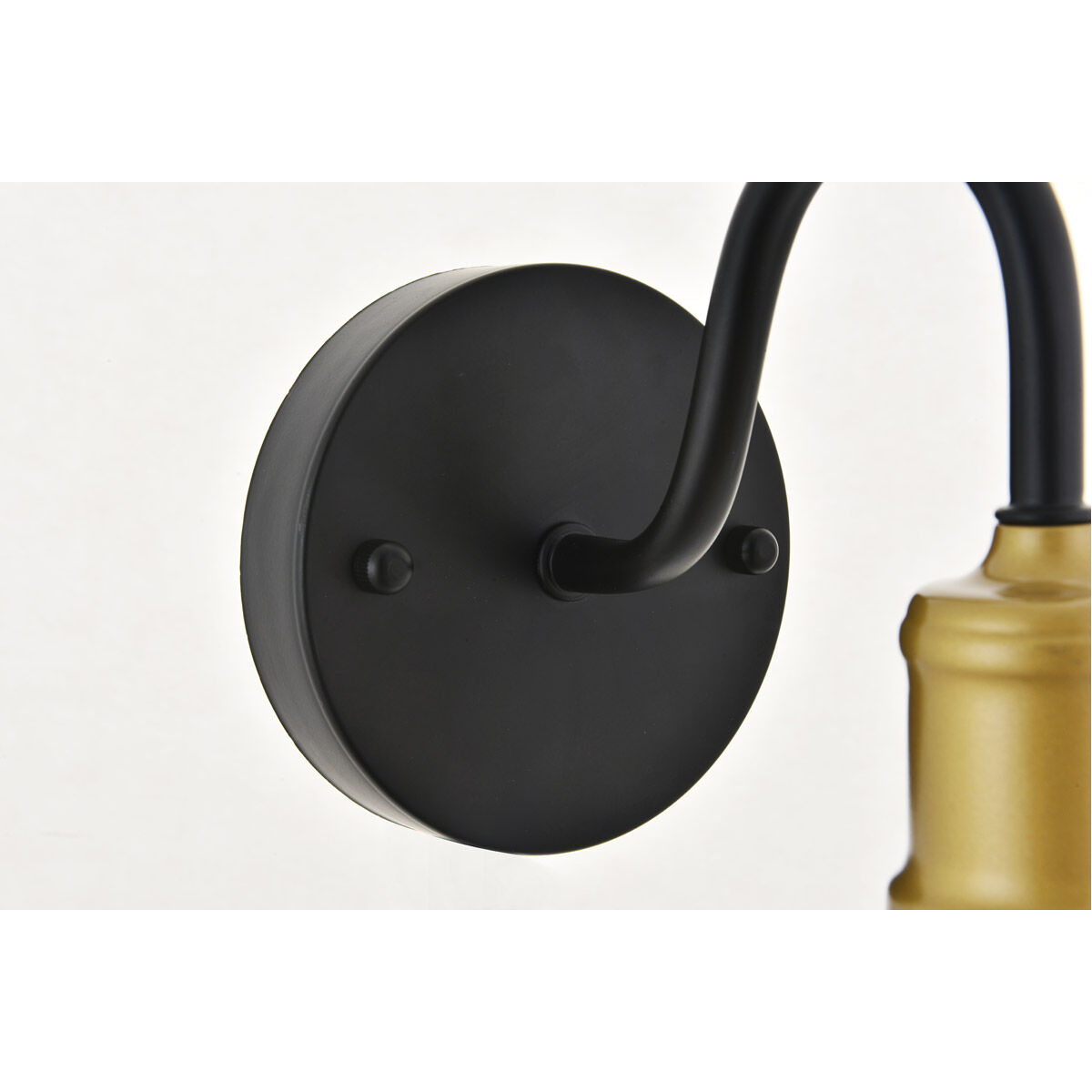 Serif 1 Light 4.7 inch Brass and Black Wall Sconce Wall Light
