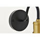 Serif 1 Light 4.7 inch Brass and Black Wall Sconce Wall Light