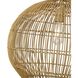 Berkshire 1 Light 19.25 inch Tan Metal with Camel Rattan Pendant Ceiling Light