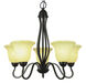 Farmhouse 5 Light 26 inch Rubbed Oil Bronze Chandelier Ceiling Light in Tea Stain