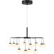 George's Web LED 25.5 inch Bronze W/Gold Dust Chandelier Ceiling Light, Convertible to Semi Flush
