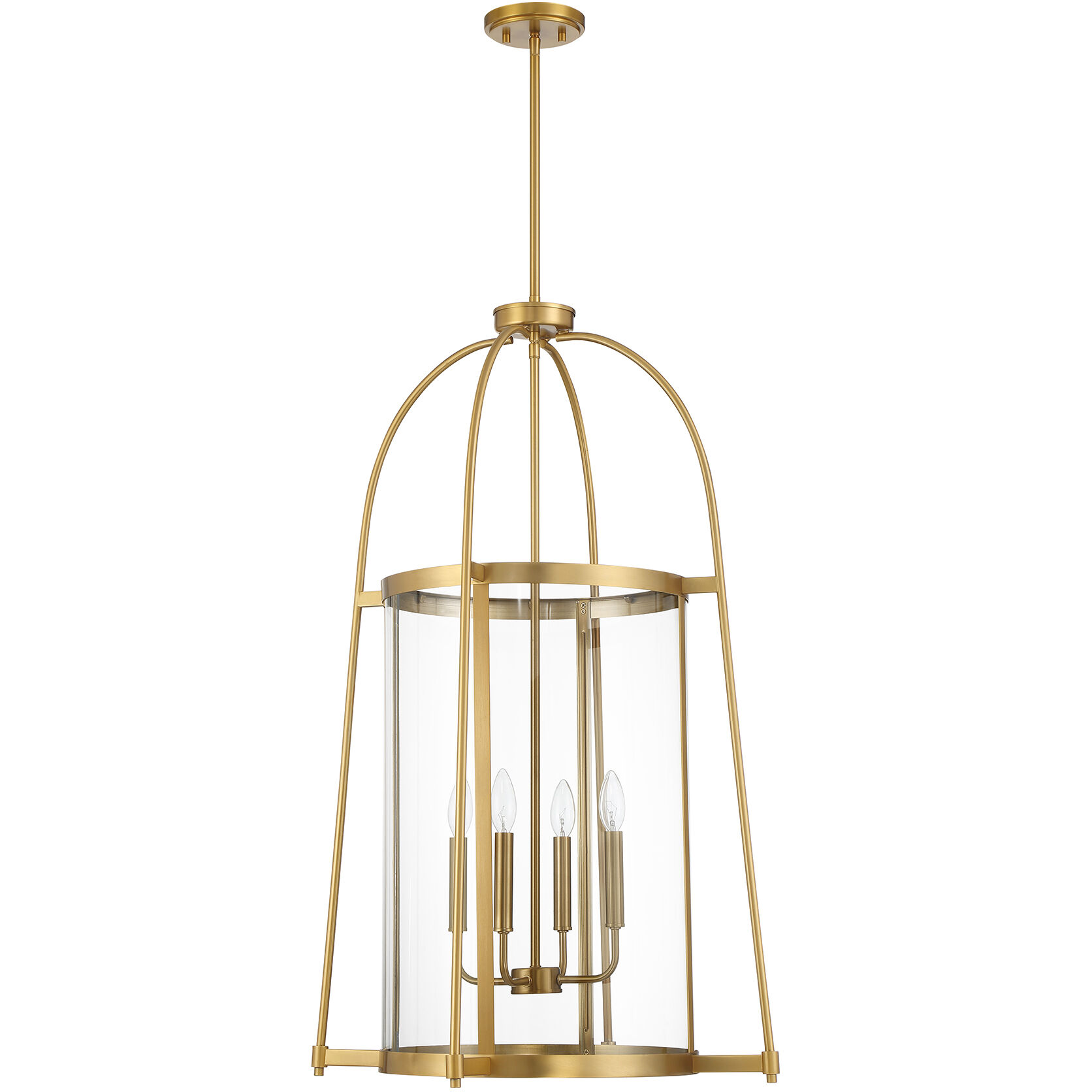 Rosedale 4 Light 23 inch Warm Brass Pendant Ceiling Light