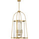 Rosedale 4 Light 23 inch Warm Brass Pendant Ceiling Light