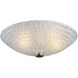 Fusion 2 Light 12 inch White with Satin Nickel Semi Flush Mount Ceiling Light
