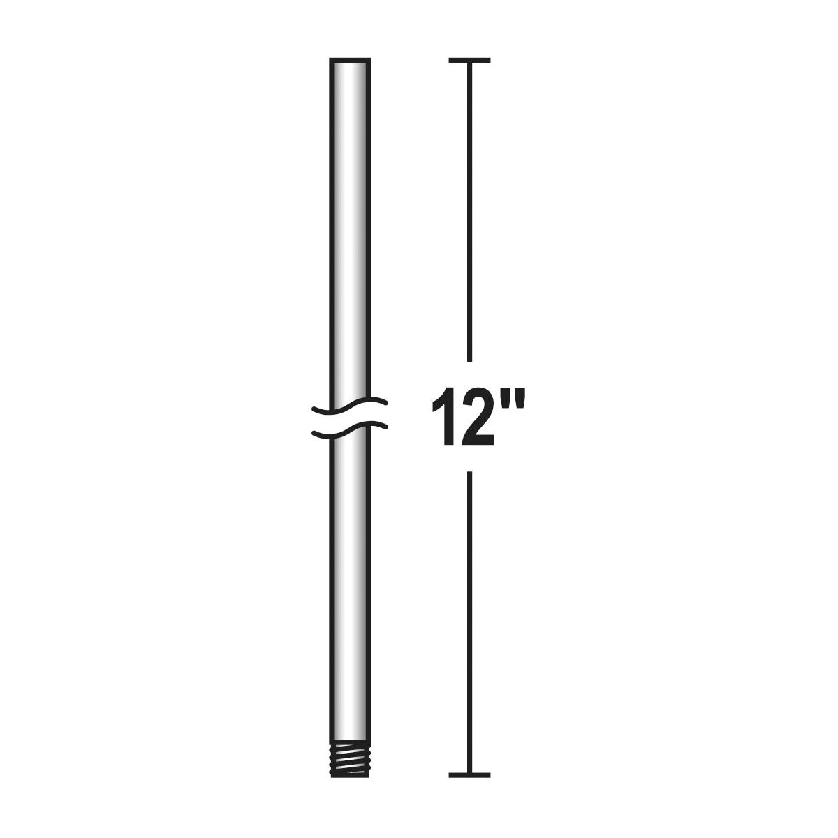 Fan Downrod Aged Brass Fan Downrod, 12in