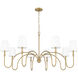 Jisele 8 Light 58.75 inch Rubbed Brass Chandelier Ceiling Light