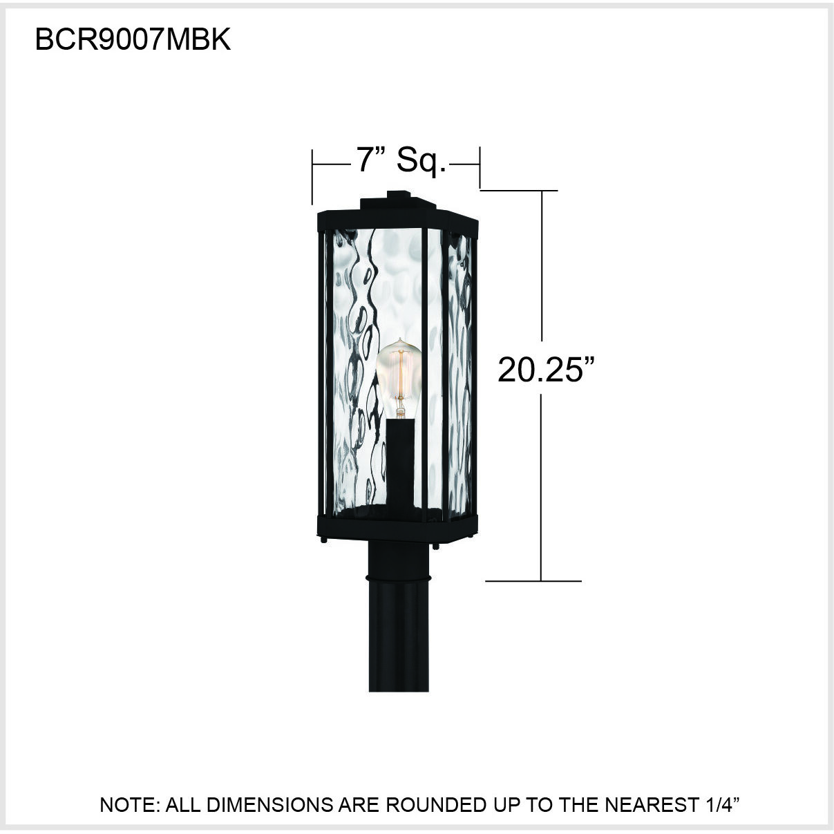 Balchier 1 Light 20 inch Matte Black Outdoor Post Lantern