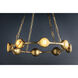 Riviere LED 40 inch Vintage Gold Leaf Chandelier Ceiling Light