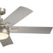Tide 52 inch Brushed Nickel with Silver Blades Ceiling Fan