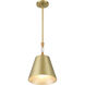 Baratti 1 Light 12 inch Soft Brass Pendant Ceiling Light