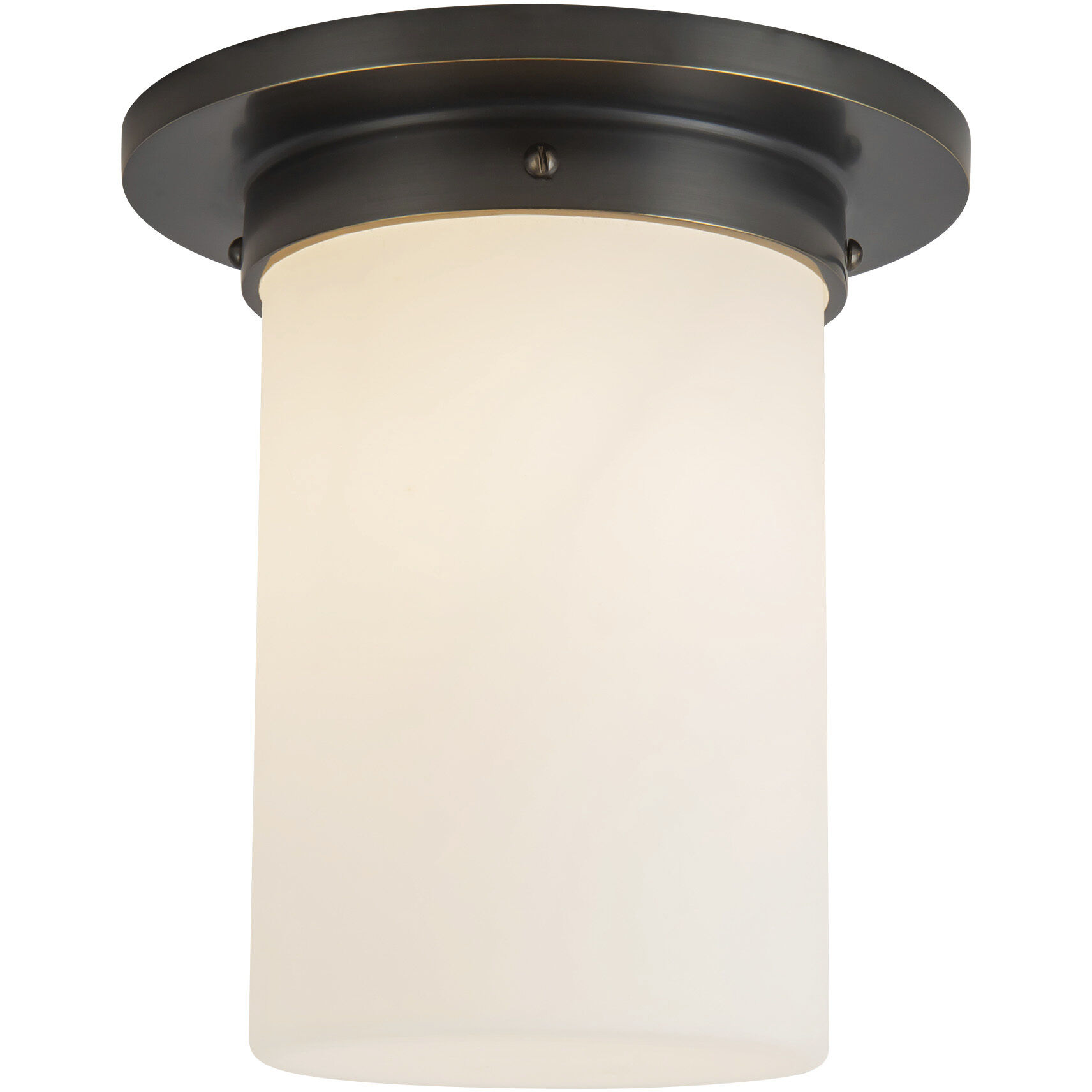 Mineral 1 Light 7.88 inch Urban Bronze and Matte Opal Glass Flush Mount Ceiling Light in Opal Glass Shade