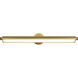 Auden LED 35.5 inch Vintage Brass Vanity Wall Light