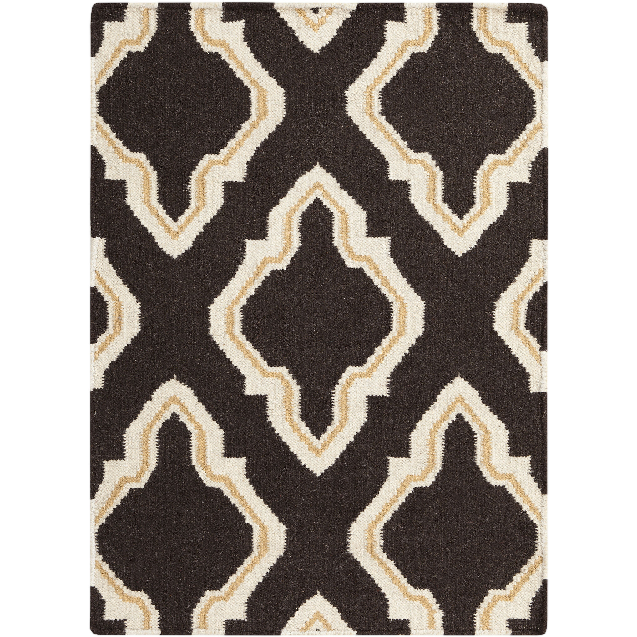 Fallon 36 X 24 inch Dark Brown, Beige, Wheat Rug