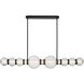 Cordel LED 50.25 inch Dark Matte Black Linear Chandelier Ceiling Light
