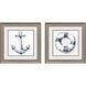 Blue Waterways / Nautica Blue and White Framed Art, Propac