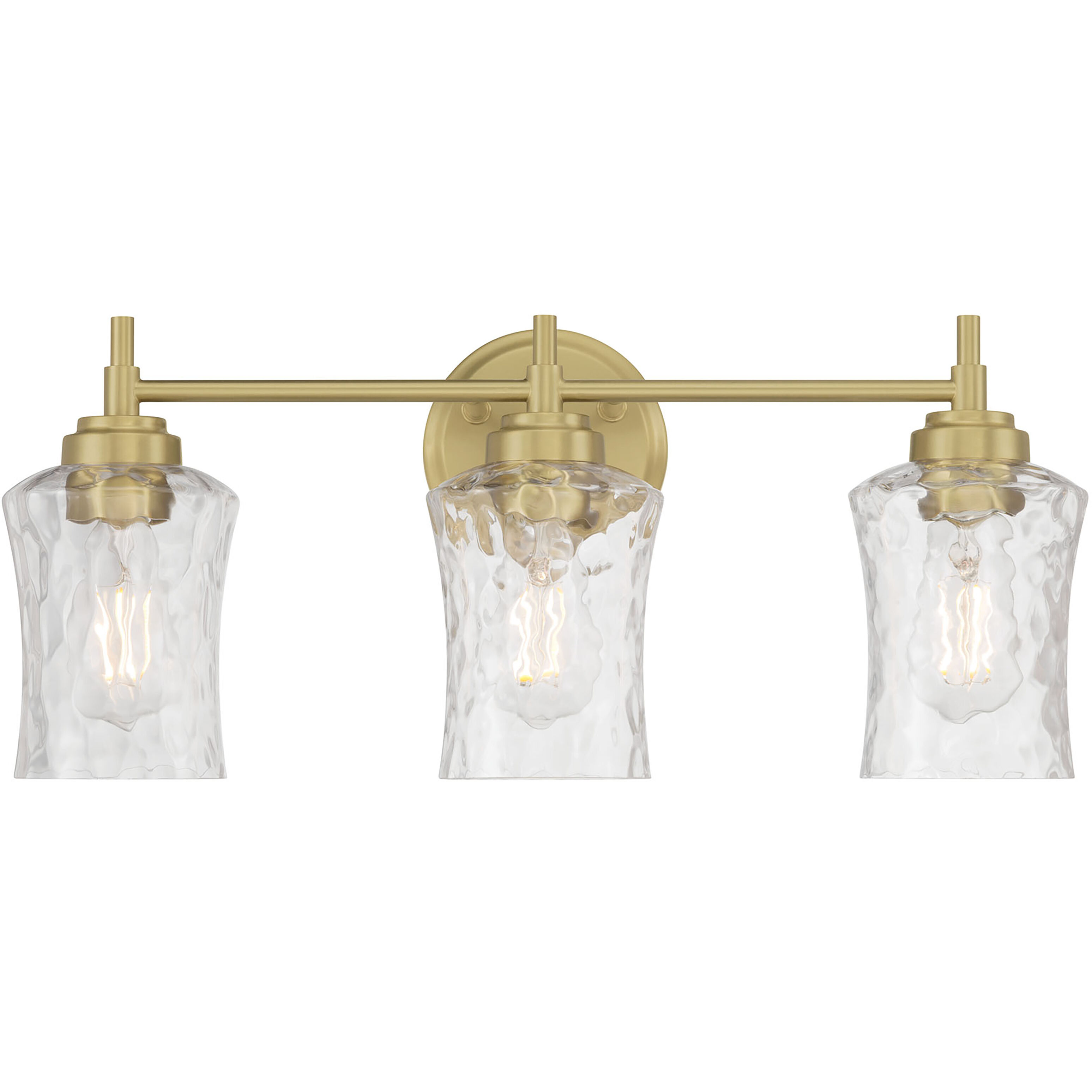 Clarvyn 3 Light 21 inch Vintage Brass Bathroom Vanity Light Wall Light