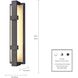 Crossroads 1 Light 19 inch Charcoal Black Outdoor Sconce