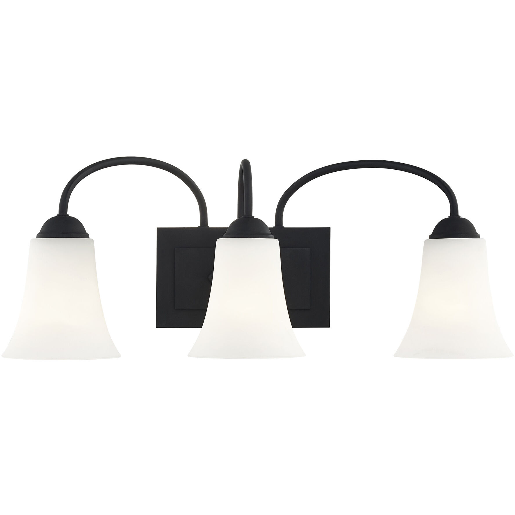Ridgedale 3 Light 24 inch Black Bath Vanity Wall Light