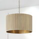 Donovan 3 Light 19.75 inch White Wash and Matte Brass Pendant Ceiling Light