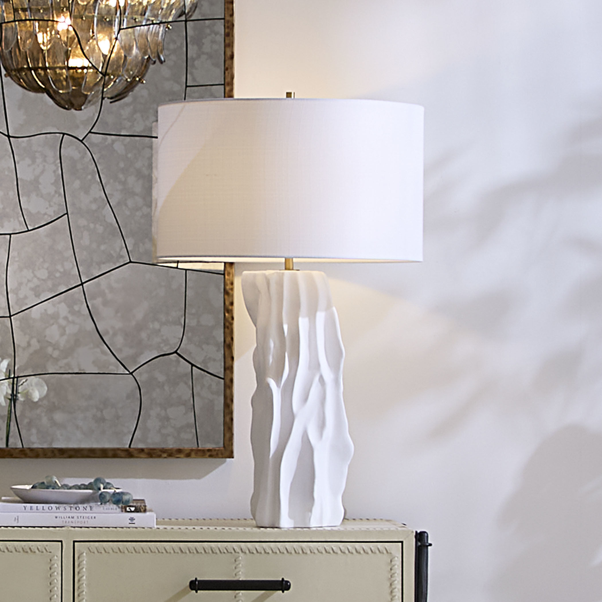 Sweetwood 30.5 inch 150.00 watt Matte White Table Lamp Portable Light