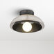 Crawford 1 Light 11.75 inch Matte Black Flush Mount Ceiling Light