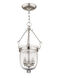 Jefferson 3 Light 10 inch Brushed Nickel Chain Lantern